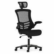 Flash Furniture Contemporary Chair, 18-3/4" to 22-1/2" Height, Adjustable Arms, Black BL-X-5H-GG